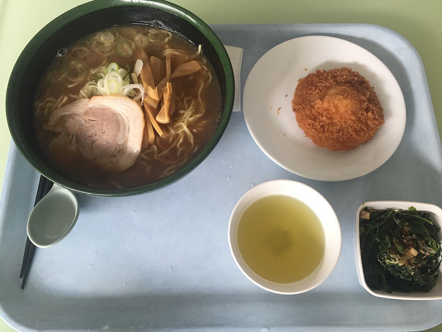 Ebi-dashi miso ramen (Ramen noodle with shrimp-broth miso soup)